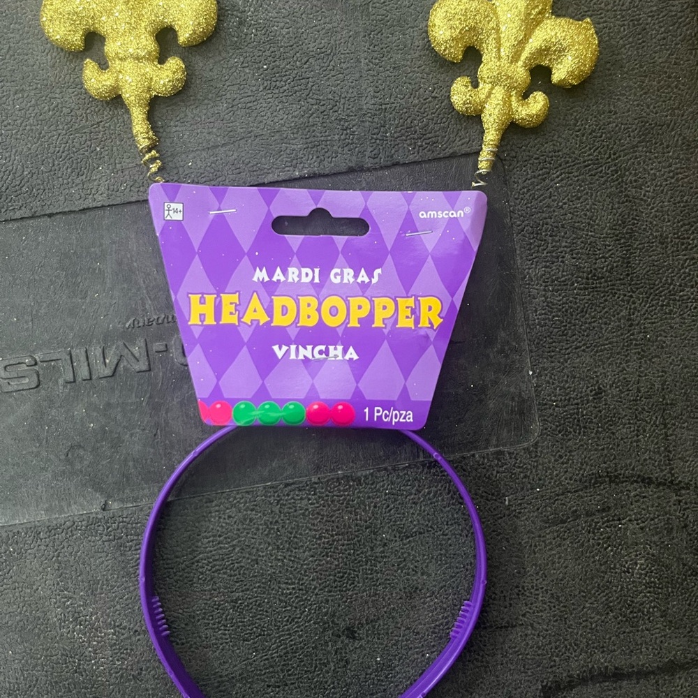20 Amscan Mardi Gras Headbopper - Purple and Gold